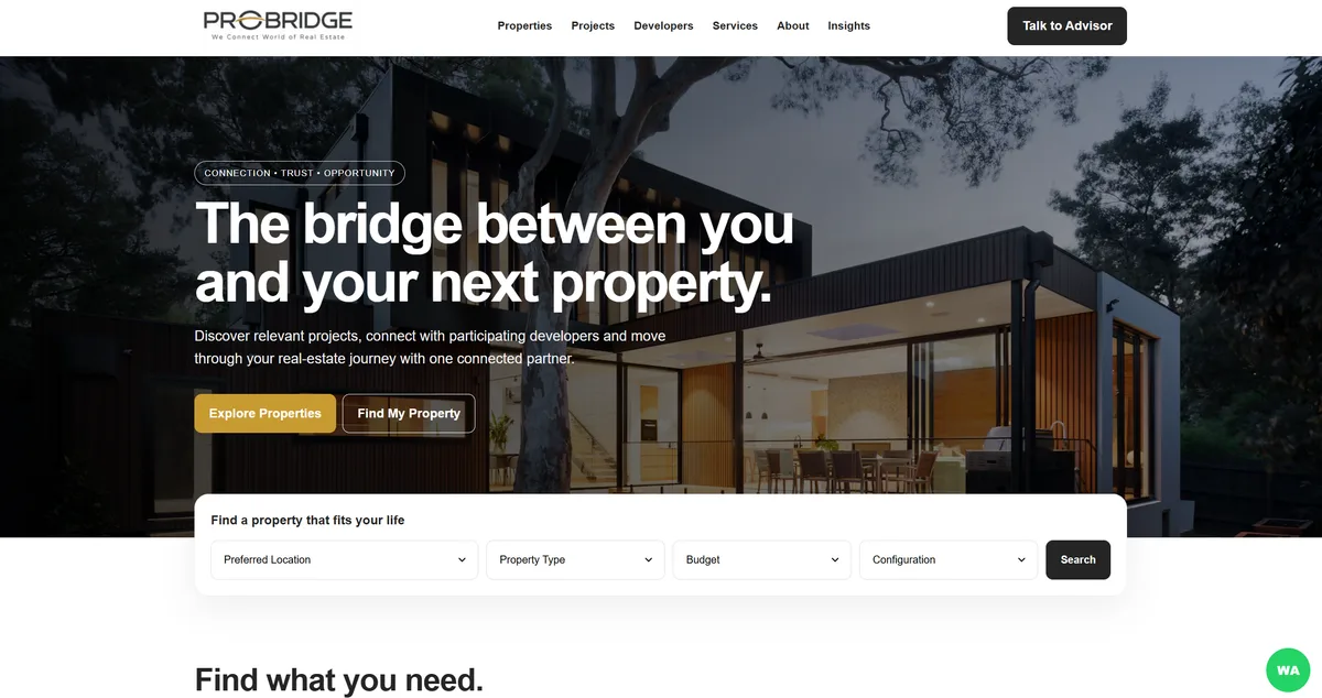 Probridge homepage